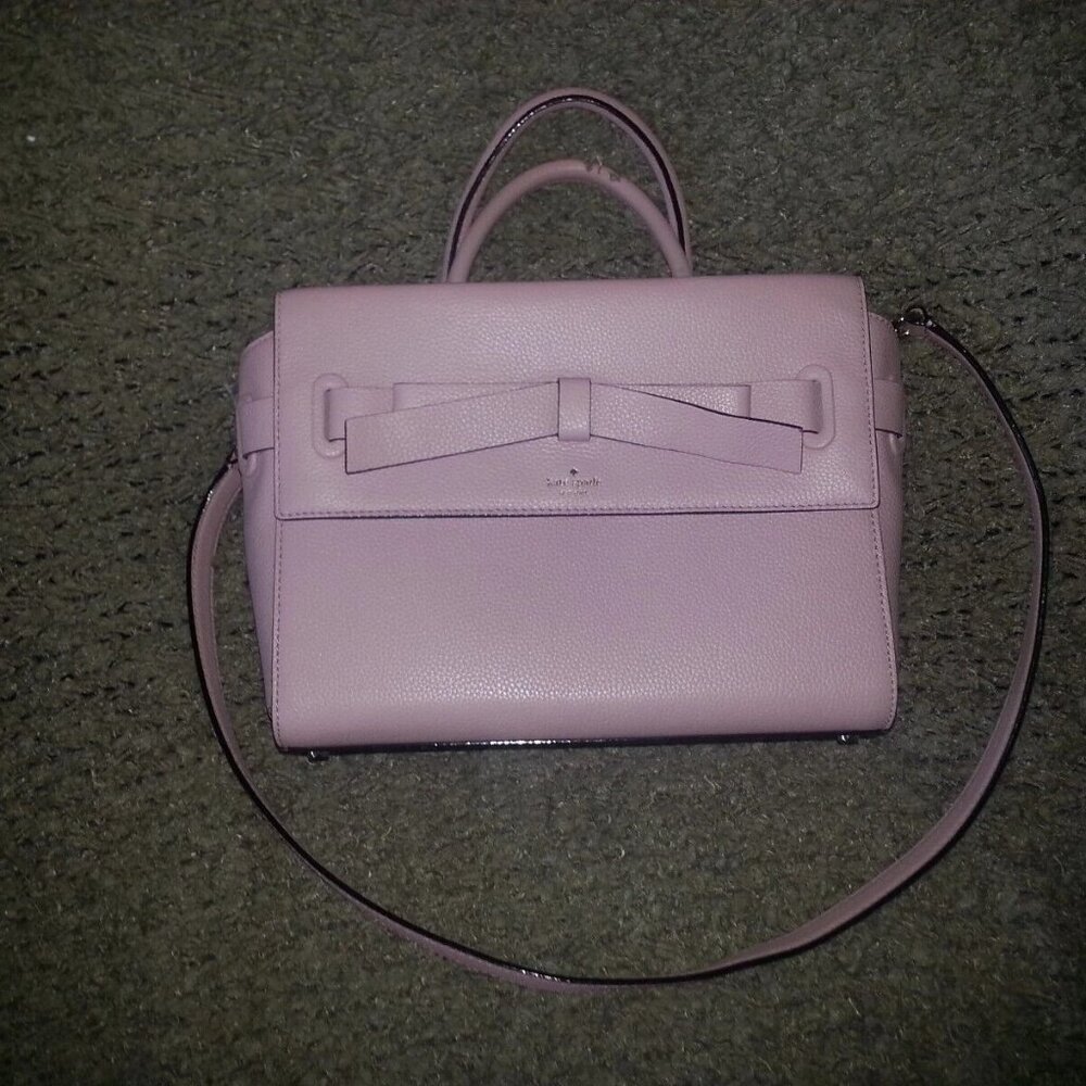KATE SPADE New York-AVALON PLACE NATALA-ROSEFROST Pebbled Leather Tote w/Strap- - Picture 2 of 8